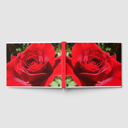 Helderrode rode rozenbloem mooie Floral Gastenboek (Volledig)