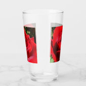 Helderrode rode rozenbloem mooie Floral Glas (Rechts)