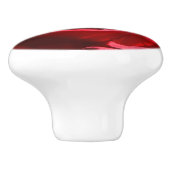 Helderrode rode rozenbloem mooie Floral Keramische Knop (Zijkant)