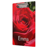 Helderrode rode rozenbloem mooie Floral Klembord (Links)