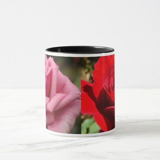 Helderrode rode rozenbloem mooie Floral Mok (Midden)