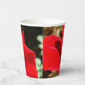 Helderrode rode rozenbloem mooie Floral Papieren Bekers (Rechts)
