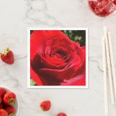 Helderrode rode rozenbloem mooie Floral Servetten (Insitu)