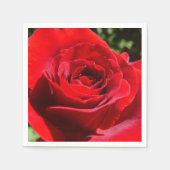 Helderrode rode rozenbloem mooie Floral Servetten (Voorkant)