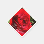Helderrode rode rozenbloem mooie Floral Servetten (Hoek)
