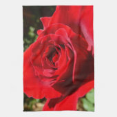 Helderrode rode rozenbloem mooie Floral Theedoek (Verticaal)