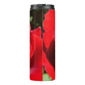 Helderrode rode rozenbloem mooie Floral Thermosbeker (Achterkant)