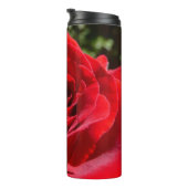 Helderrode rode rozenbloem mooie Floral Thermosbeker (Geroteerd rechts)