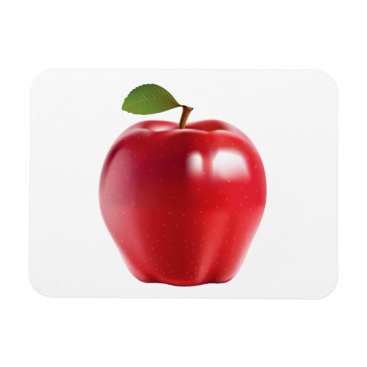 Helderrode sappige heerlijke appel magneet (Horizontaal)