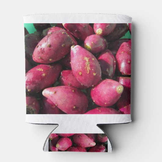 Helderrode stekelige perencactus fruit blikjeskoeler (Achterkant)