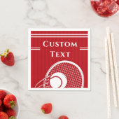 Helderrode strepenspeler Coach Birthday Servet (Insitu)