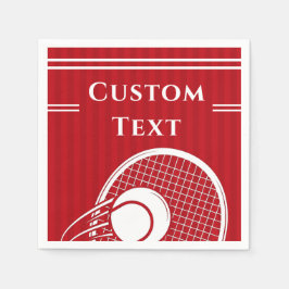 Helderrode strepenspeler Coach Birthday Servet