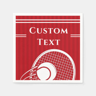 Helderrode strepenspeler Coach Birthday Servet