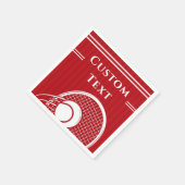 Helderrode strepenspeler Coach Birthday Servet (Hoek)