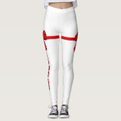 Helderrode strik leggings (Voorkant)