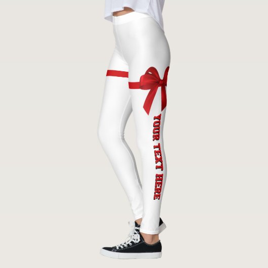 Helderrode strik leggings (Links)