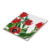 Helderrode tulpen tegeltje (Zijkant)
