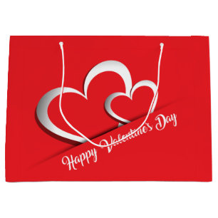 Helderrode Valentijnsdag Gift Bag Groot Cadeauzakje