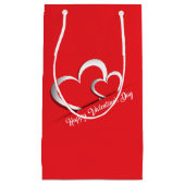 Helderrode Valentijnsdag Gift Bag Klein Cadeauzakje (Voorkant)