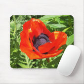 Helderrode ventilator op groen muismat (Met muis)