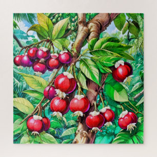 Helderrode vruchten legpuzzel