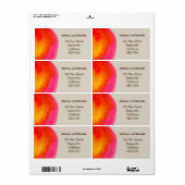 Helderrode Waterverf adreslabel Etiket (Full Sheet)