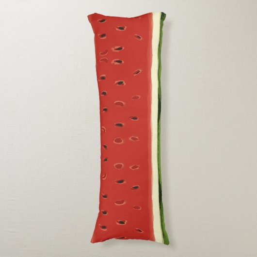 Helderrode Waterverf Watermeloen Body Pillow Lichaamskussen (Voorkant Verticaal)