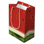 Helderrode waterverf watermeloen cadeautas (Achterkant Gekanteld)