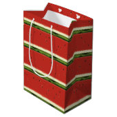 Helderrode waterverf watermeloen cadeautas (Achterkant Gekanteld)