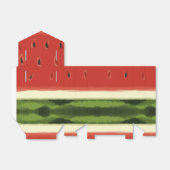Helderrode waterverf watermeloen feestgunstendoos bedankdoosjes (Uitgevouwen)