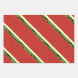 Helderrode Waterverf Watermeloen Flat Set Inpakpapier Vel