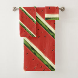 Helderrode Waterverf Watermeloen Handdoek