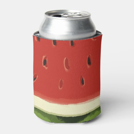 Helderrode Waterverf watermeloen koeler (Blikje Voorkant)