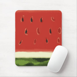 Helderrode Waterverf Watermeloen Mousepad Muismat