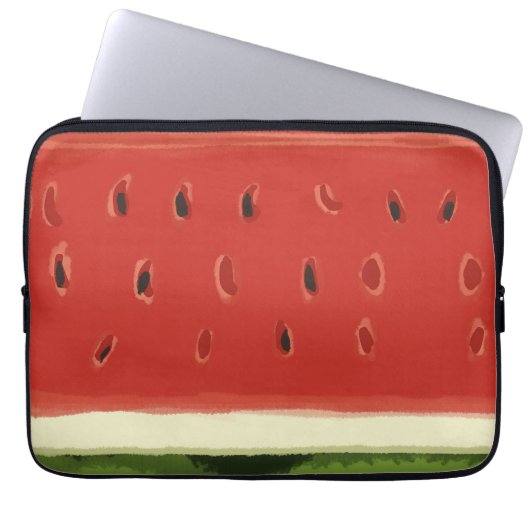 Helderrode Waterverf Watermelon Electronics Bag Laptop Sleeve (Voorkant)