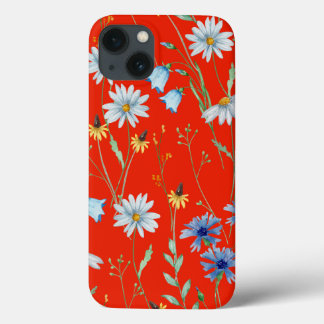Helderrode zomerbloem Case-Mate iPhone case