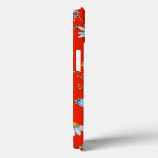 Helderrode zomerbloem Case-Mate iPhone case (Achterkant / Rechts)