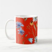 Helderrode zomerbloem koffiemok (Links)