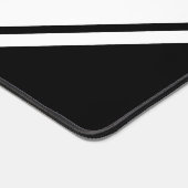 Helderrode zwarte witte diagonale strepen bureaumat (Hoek)