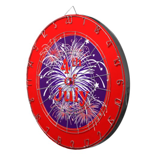 Helderrood, 4 juli Fireworks Celebration Dartbord (Voorkant Rechts)