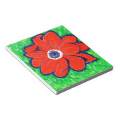 Helderrood annemonschilderwerk notitieblok (Schuin)