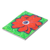 Helderrood annemonschilderwerk notitieblok (Linkerzijde)