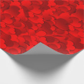 Helderrood-Bourgogne Heart-Valentijn Cadeaupapier (Hoek)