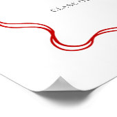 Helderrood Coquette Verpleegster Afstudeer Welkoms Poster (Hoek)