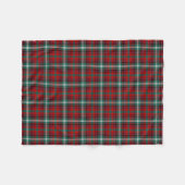 Helderrood en groen geruite Maguire Tartan Fleece Deken (Voorkant (Horizontaal))