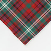 Helderrood en groen geruite Maguire Tartan Fleece Deken (Hoek)
