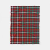 Helderrood en groen geruite Maguire Tartan Fleece Deken (Voorkant)