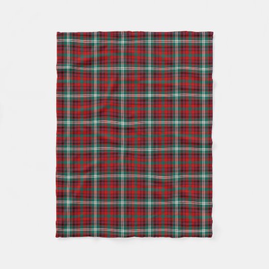 Helderrood en groen geruite Maguire Tartan Fleece Deken (Voorkant)