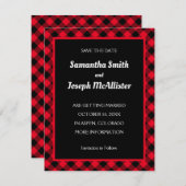 Helderrood en zwart buffel bewaren Datum Kaart (Voorkant / Achterkant)