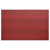 Helderrood en zwart Chevron Pattern Stof (Fat Quarter)
